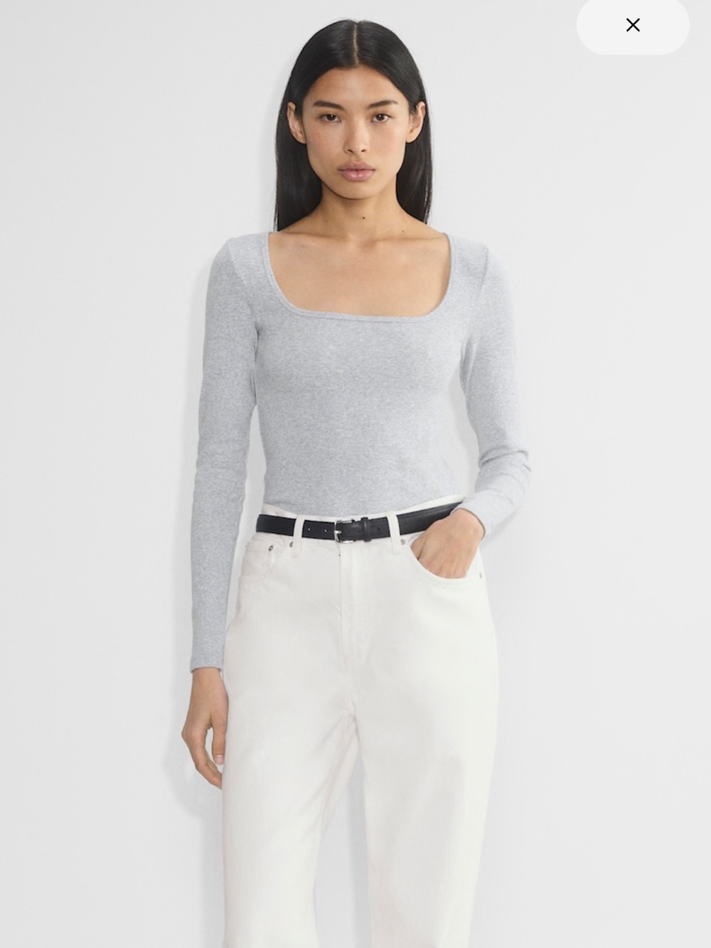 TNA Homestretch Square Neck Long Sleeve Top